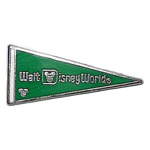Disney 2010 Hidden Mickey Series Disney World Pennant Enamel Pin, Green 3 of 5